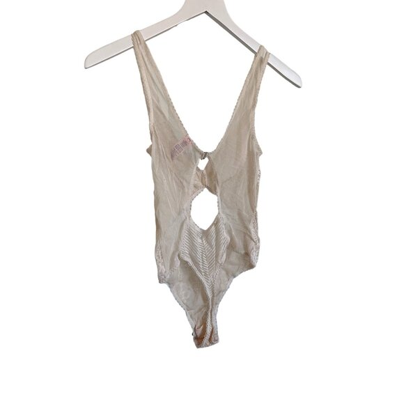 Victorias Secret Ivory Lace Mesh Bodysuit - Picture 5 of 6